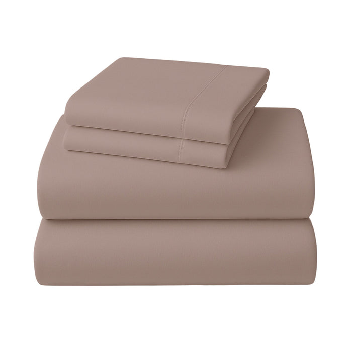 1000 Thread Count Cotton Rich King Bed Sheets 4-Piece Set In Linen