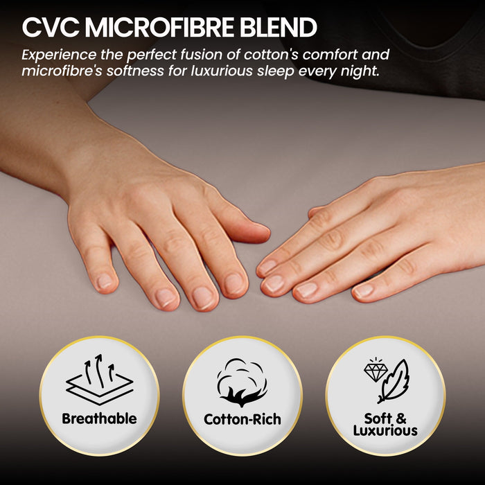 1000 Thread Count Cotton Rich King Bed Sheets 4-Piece Set In Linen