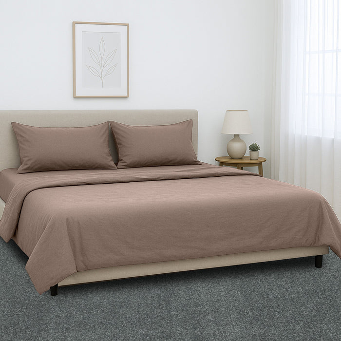 1000 Thread Count Cotton Rich King Bed Sheets 4-Piece Set In Linen