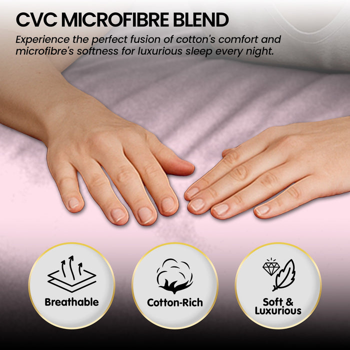 1000 Thread Count Cotton Rich King Bed Sheets 4-Piece Set In Pink