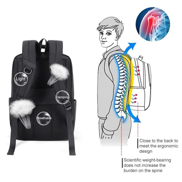 Cxs 610 Multifunctional Oxford Cloth Laptop Bag Backpack