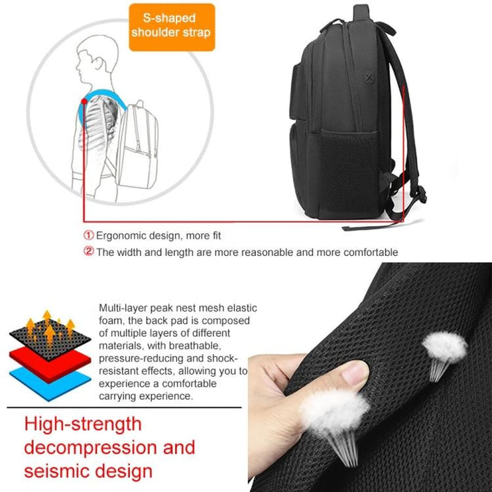 Cxs 615 Multifunctional Oxford Laptop Bag Backpack