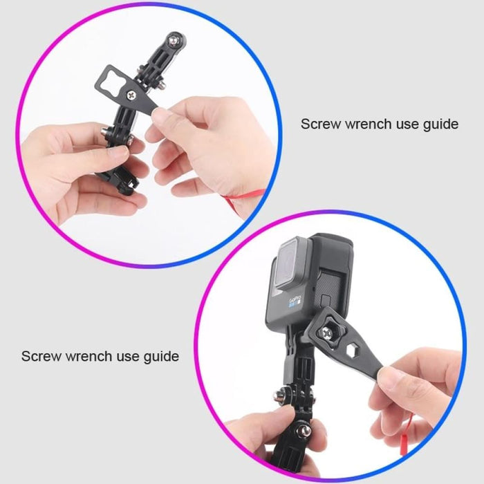 Cycling Helmet Adhesive Multi Joint Arm Fixed Mount Set