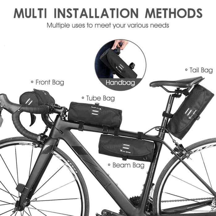 Cylindrical Design Folding Bicycle Bag