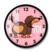 Dachshund Puppy Dog Pink Wall Clock Funny i Love you Heart