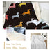 Dachshund Sherpa Fleece Blanket Cartoon Colourful Plush