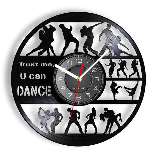 Dance Studio Vinyl Record Wall Clock