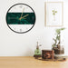 Dark Green Marble Texture Print Modern Nordic Wall Clock