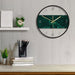 Dark Green Marble Texture Print Modern Nordic Wall Clock