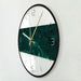 Dark Green Marble Texture Print Modern Nordic Wall Clock