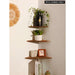 Dark Wood Corner Shelf for Home Display and Storage