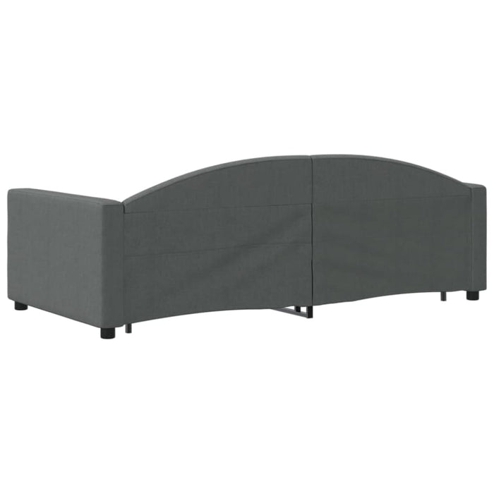 Single Size Daybed with Trundle and Drawers Dark Grey