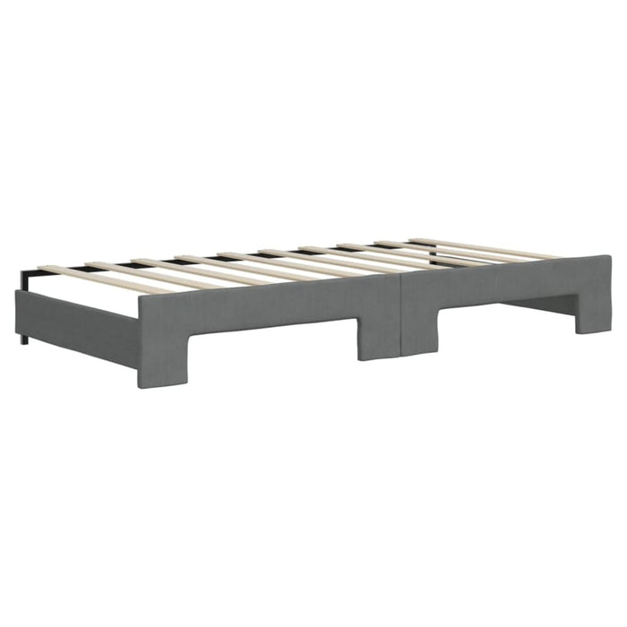 Single Size Daybed with Trundle and Drawers Dark Grey