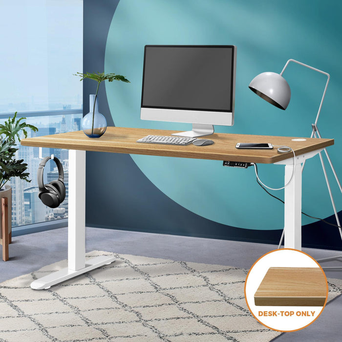 Standing Desk Top Adjustable Electric Desk Board Computer Table Oak