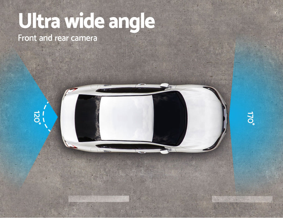 4'' 1080P Car Dash Camera Front And Rear Fhd Dvr Recorder 32Gb Sd Card Dual Cam