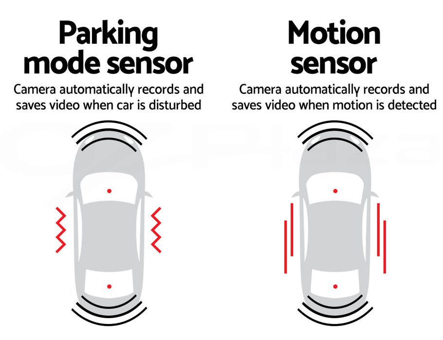 4'' 1080P Car Dash Camera Front And Rear Fhd Dvr Recorder 32Gb Sd Card Dual Cam