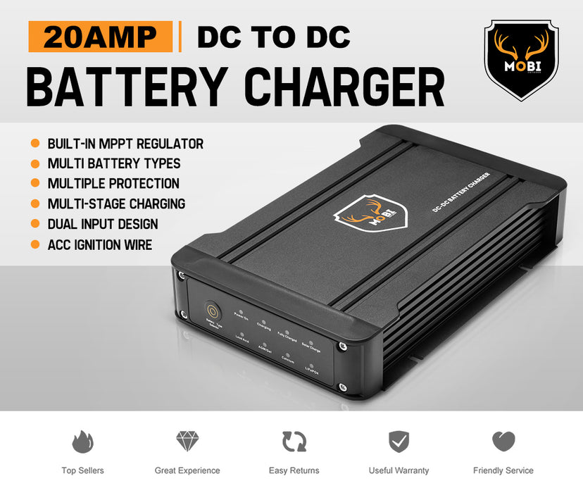 12V 20A Dc To Dc Mppt Battery Charger For Dual Battery System