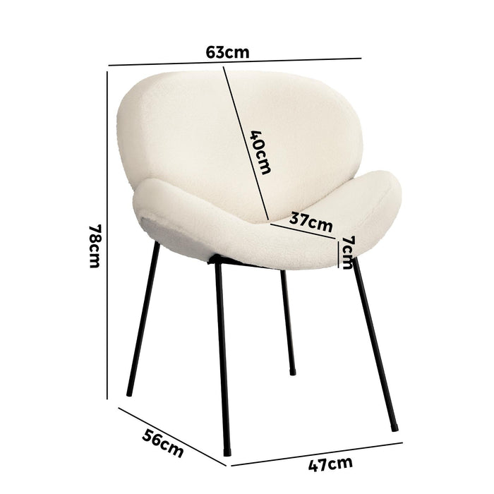 Armchair Dining Chair Accent Chairs Tub Armchairs Sherpa White