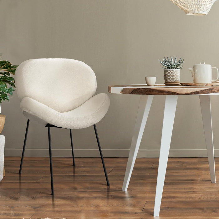 Armchair Dining Chair Accent Chairs Tub Armchairs Sherpa White