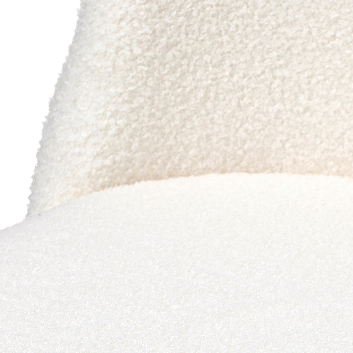 Dining Chairs Accent Chair Armchair Upholstered Sherpa Wooden White