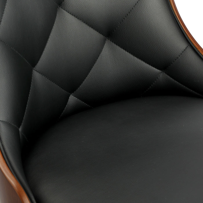 8X Dining Chairs Wooden Chair Kitchen Cafe Faux Leather Padded Black