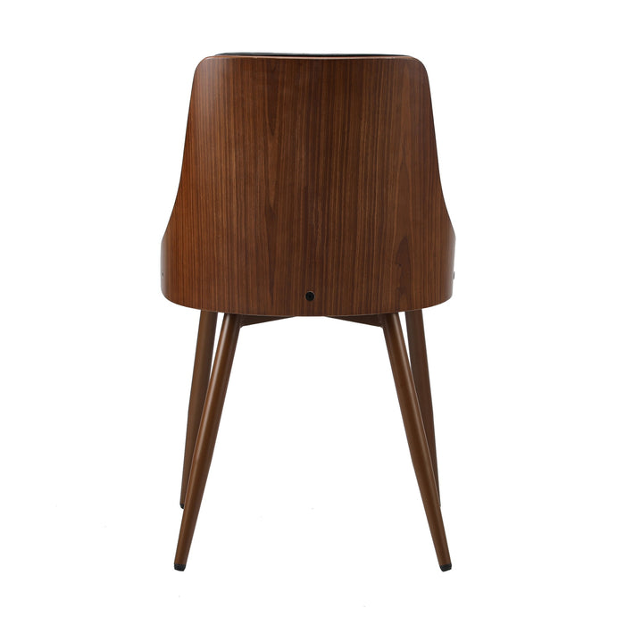 Dining Chairs Kitchen Lounge Cafe Seat Retro Pu Leather X2 Black