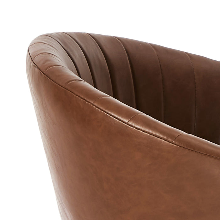 2X Pu Leather Dining Chair Kitchen Padded Seat Brown