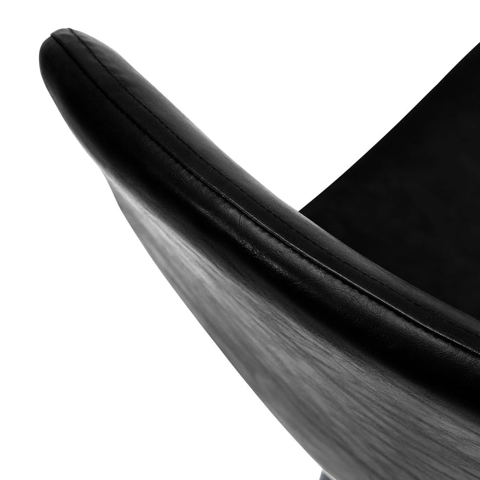 8 Pack Dining Chairs Kitchen Accent Chair Lounge Room Pu Leather Black