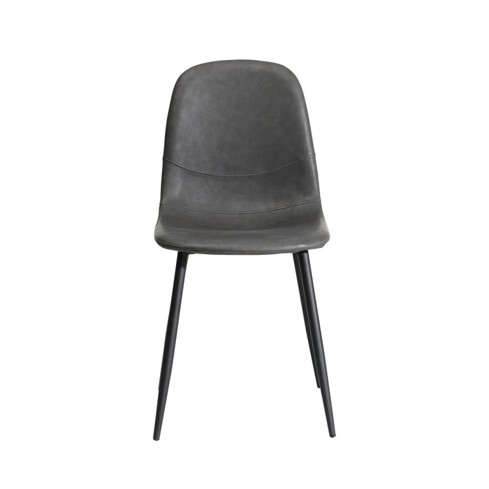 Dining Chairs Kitchen Accent Chair Lounge Room Pu Leather Grey