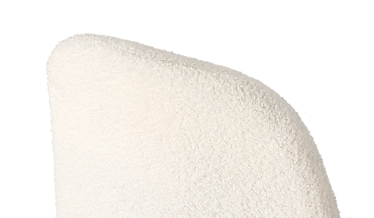 2X Dining Chairs Kitchen Accent Chair Lounge Sherpa White And Black