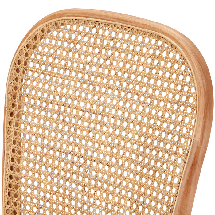 2Pcs Dining Chairs Wooden Chairs Rattan Accent Chair Beige