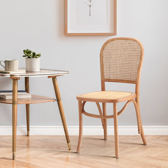 Dining Chairs Wooden Chairs Rattan Accent Chair Beige