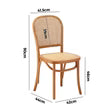 6Pcs Dining Chair Solid Wood & Ratan Seat 3 Style