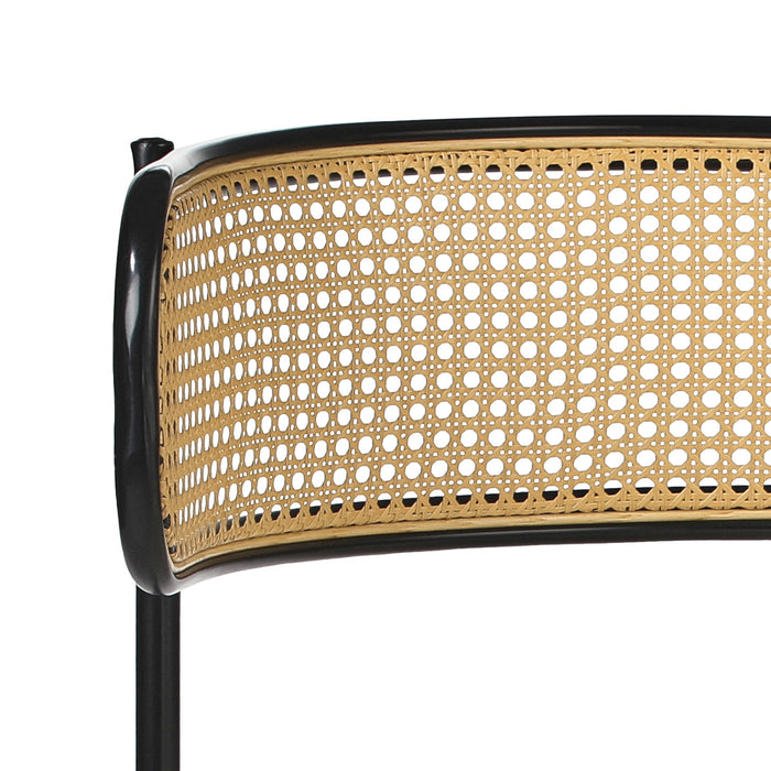 2X Dining Chair Round Boucle Kitchen Lounge Backrest Black And White