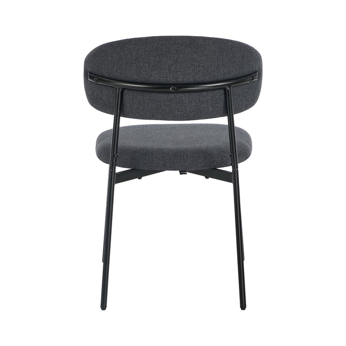 2X Dining Chairs Kitchen Lounge Seat Linen Fabric Accent Chair Grey