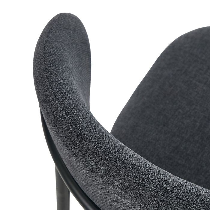 2X Dining Chairs Kitchen Lounge Seat Linen Fabric Accent Chair Grey