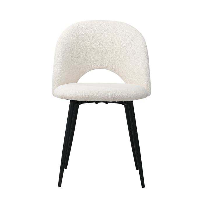 2Pcs Dining Chairs Accent Chair Armchair Sherpa White