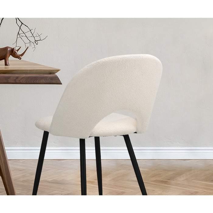 4Pcs Dining Chairs Accent Chair Armchair Sherpa White