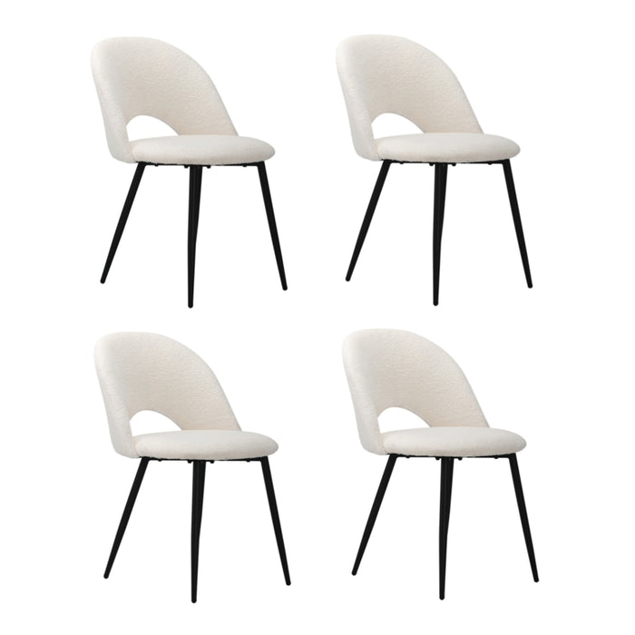 4Pcs Dining Chairs Accent Chair Armchair Sherpa White