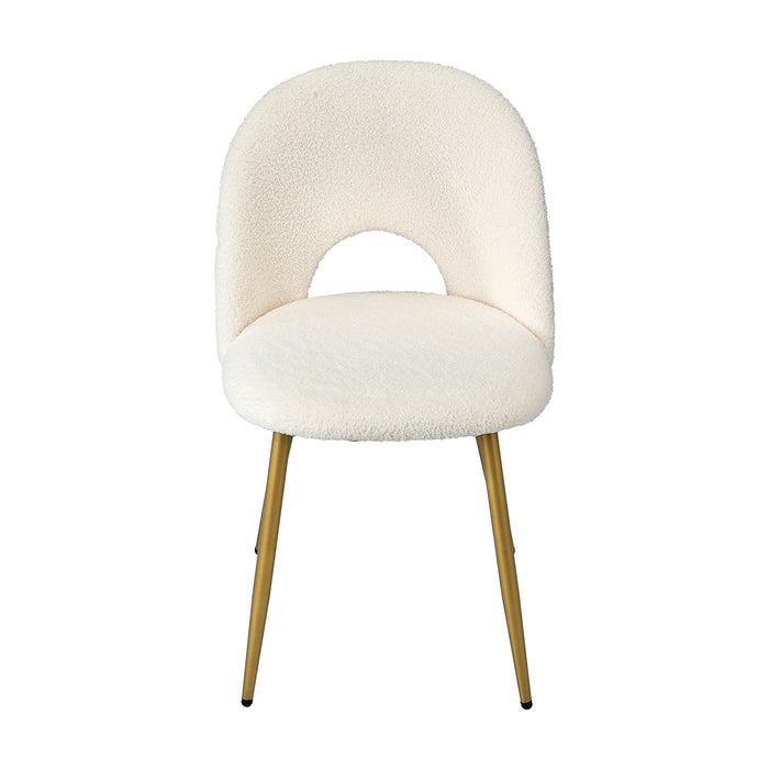 Dining Chairs Accent Chair Armchair Sherpa Golden White