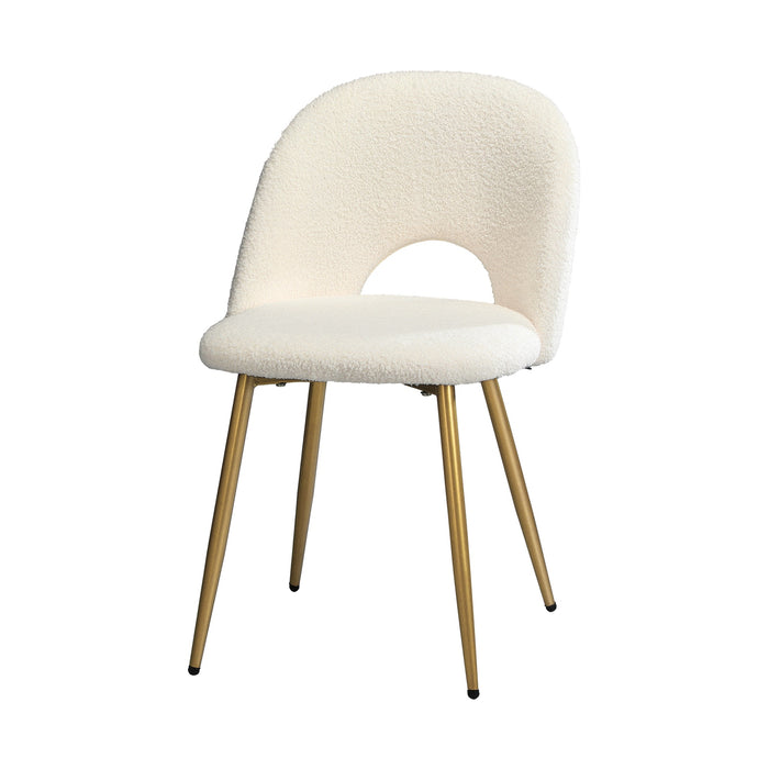 Dining Chairs Accent Chair Armchair Sherpa Golden White