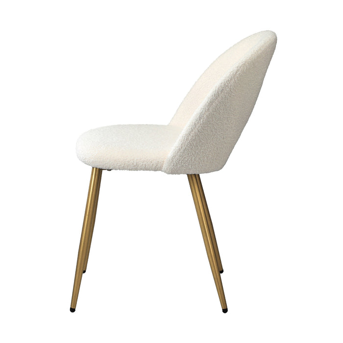 Dining Chairs Accent Chair Armchair Sherpa Golden White