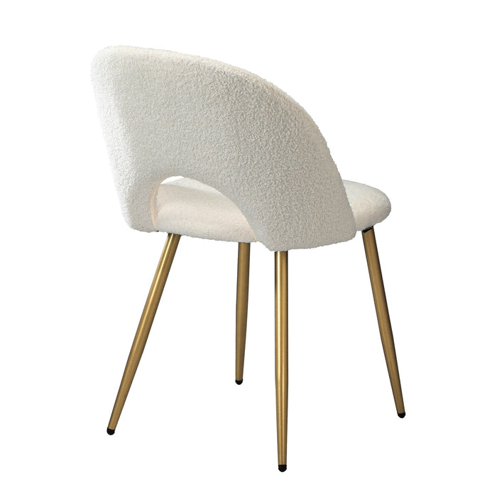 Dining Chairs Accent Chair Armchair Sherpa Golden White