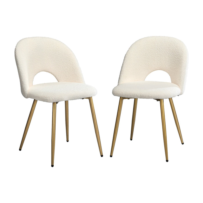 Dining Chairs Accent Chair Armchair Sherpa Golden White