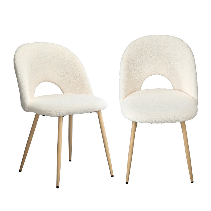 Dining Chairs Accent Chair Armchair Sherpa Wooden White