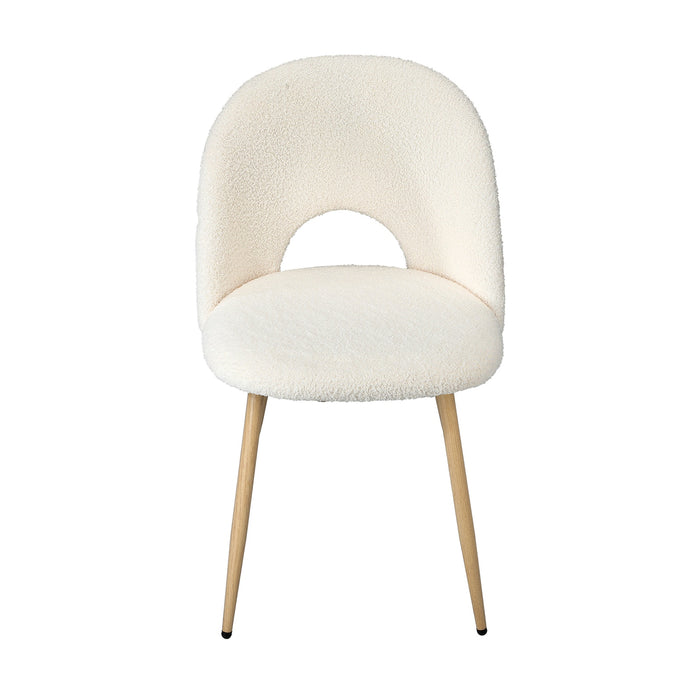 Dining Chairs Accent Chair Armchair Sherpa Wooden White