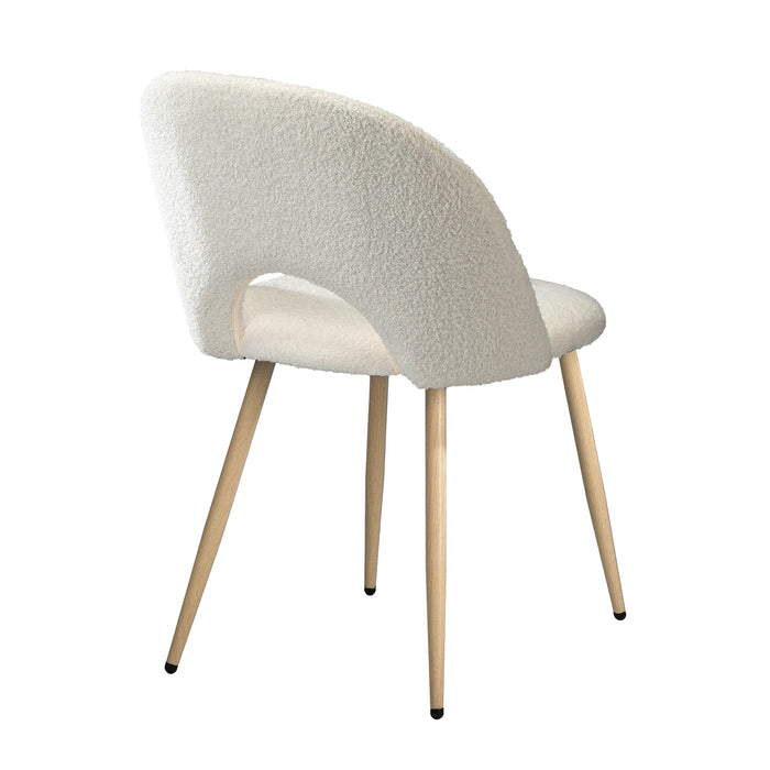 Dining Chairs Accent Chair Armchair Sherpa Wooden White