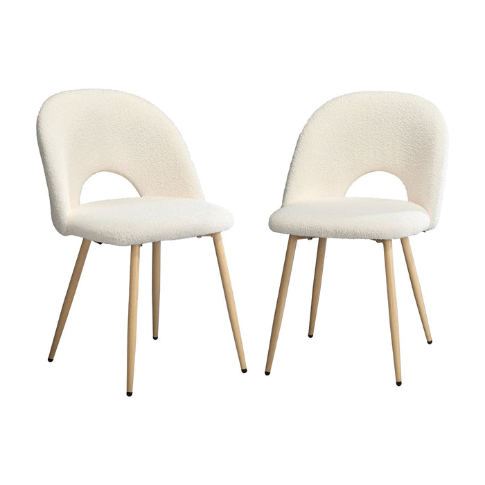 Dining Chairs Accent Chair Armchair Sherpa Wooden White