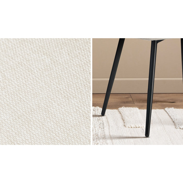 2X Dining Chair Accent Chairs Linen Fabric Biege