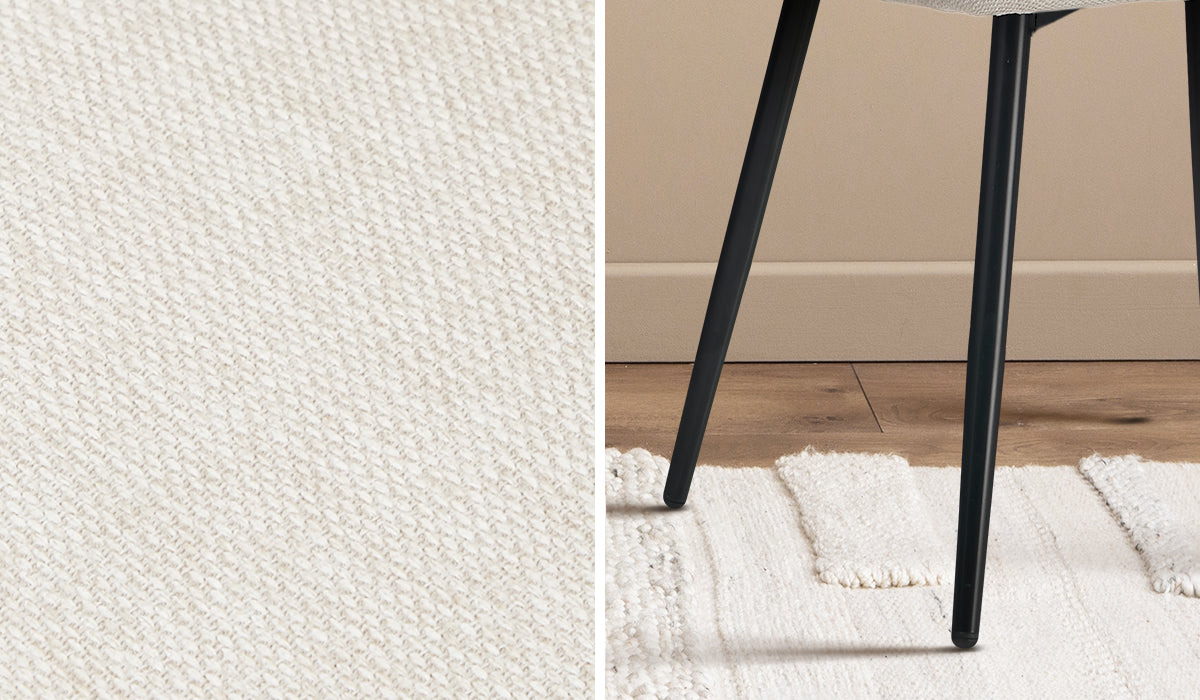 4X Dining Chair Accent Chairs Linen Fabric Biege